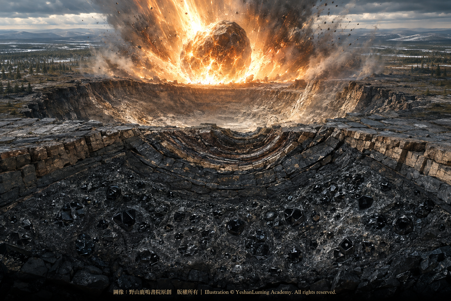 波皮蓋隕石撞擊形成撞擊鑽石｜Popigai meteorite impact forms impact diamonds