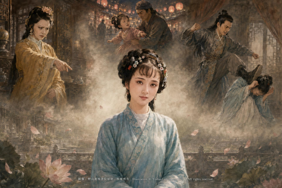 香菱在夏金桂與薛蟠的折磨中默默承受｜Xiangling silently enduring the cruelty of Xia Jingui and Xue Pan