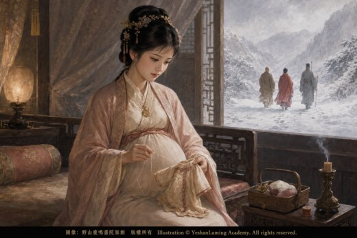 懷孕的薛寶釵為孩子縫製衣服，寶玉隨一僧一道出家｜Pregnant Xue Baochai sews baby clothes as Baoyu leaves with a monk and a Taoist