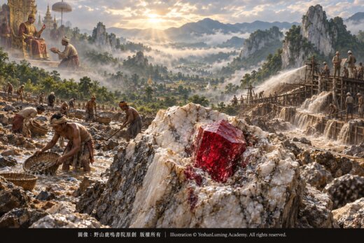緬甸莫谷紅寶石礦區、王室壟斷與英國殖民開採｜Mogok ruby mining, royal control, and British colonial extraction